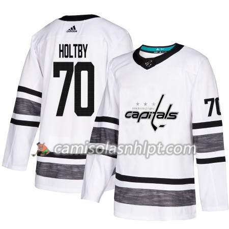 Camisola Washington Capitals Braden Holtby 70 2019 All-Star Adidas Branco Authentic - Homem